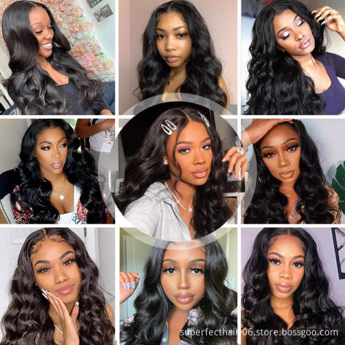 Wholesale Vendors Brazilian Virgin Hair 4*4 360 Lace Frontal Wig For Black Women Body Wave 13*6 13*4 Lace Front Human Hair Wigs
